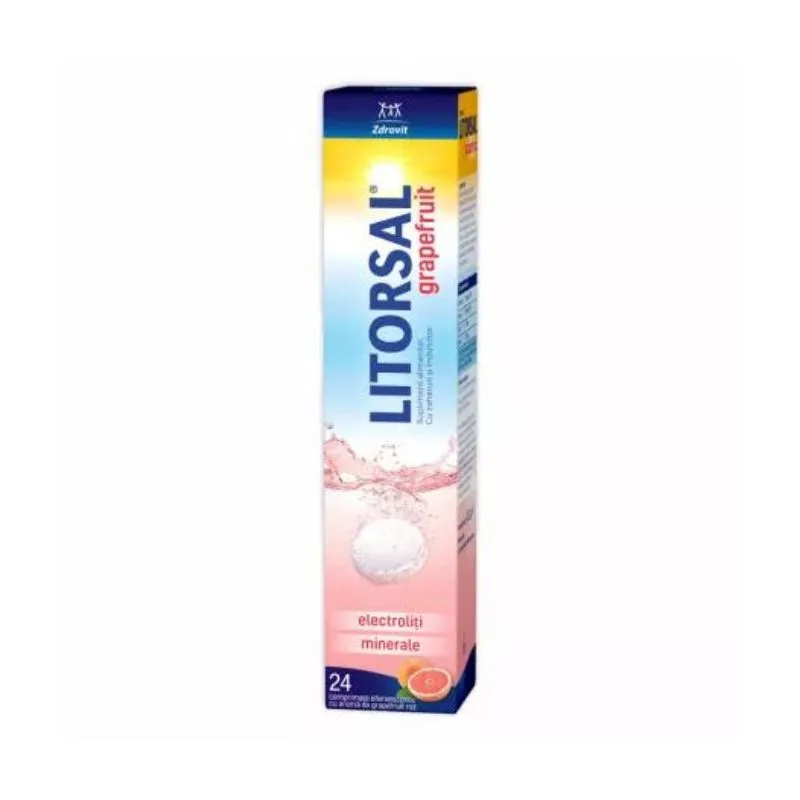 Litorsal Grapefruit, 24 comprimate efervescente, Zdrovit — preț și oferte