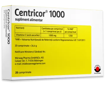 Centricor 1000 mg 20 comprimate WORWAG PHARMA — preț și oferte