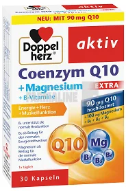 Doppelherz Coenzyma Q10 Extra 90 mg + Mg + B1 + B5 + B6 30 capsule