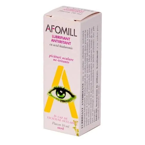Picaturi oculare lubrifiante antiiritante cu acid hialuronic, Afomill CO & CO CONSUMER — preț și oferte