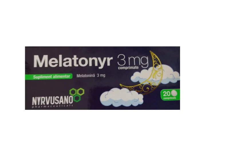Melatonyr 20 comprimate NYRVUSANO PHARMACEUTICALS — preț și oferte