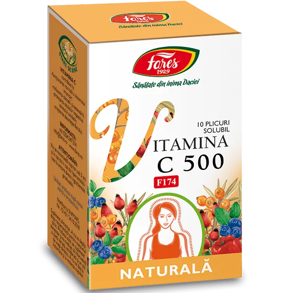 Fares Vitamina C 500 F174 10 plicuri — preț și oferte
