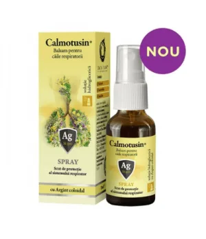 Calmotusin Spray pentru gat cu argint coloidal fara alcool 20 ml