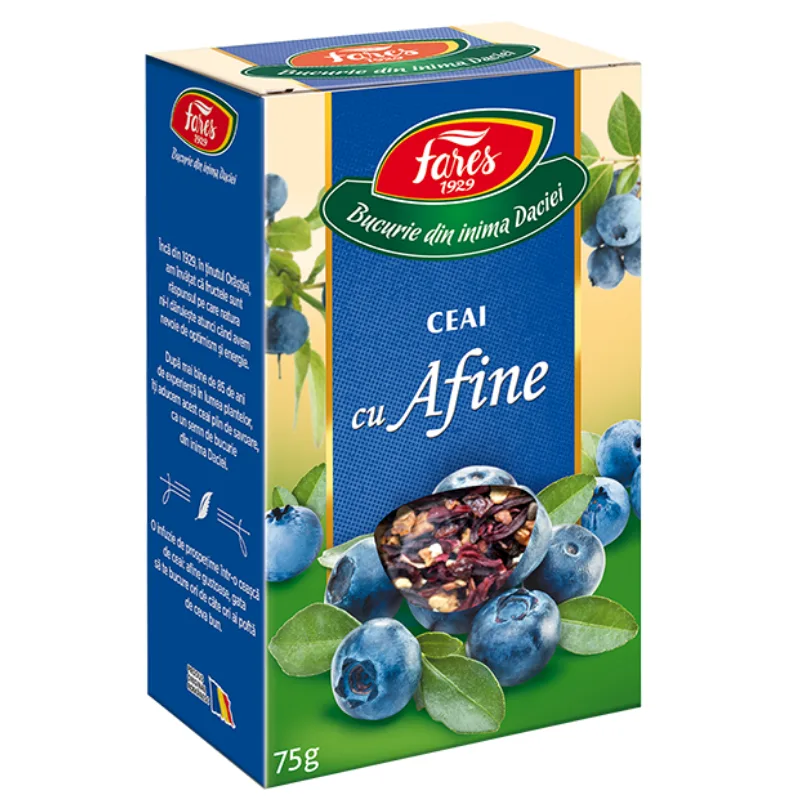 Ceai cu afine, 75 g, Fares — preț și oferte