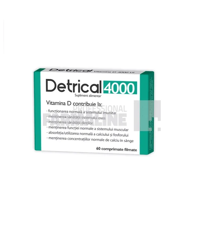 Detrical D3 4000 IU 60 comprimate filmate ZDROVIT — preț și oferte