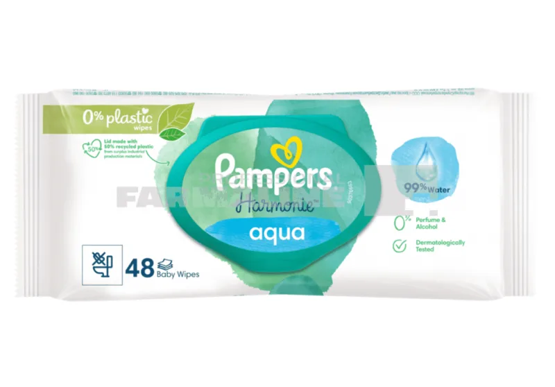 Pampers Aqua Pure Servetele umede 48 bucati — preț și oferte