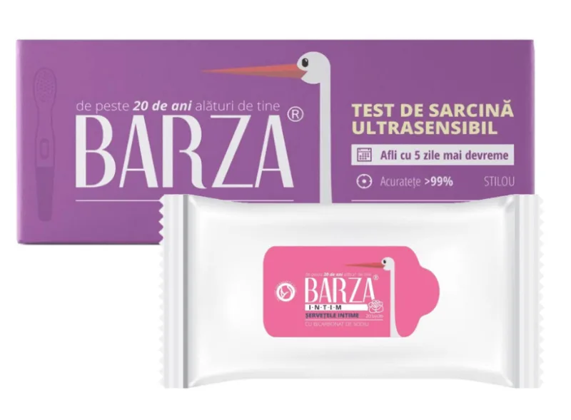 Barza Test sarcina jet stilou + servetele intime cu bicarbonat — preț și oferte