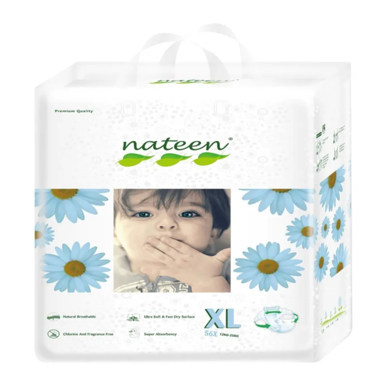 Scutece hipoalergenice Flex&Fit Premium, XL, Nr. 5, 12-25 kg, 56 bucati, Nateen — preț și oferte