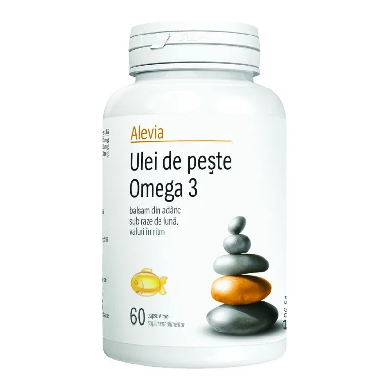 Alevia Ulei de peste Omega 3 60 capsule moi — preț și oferte