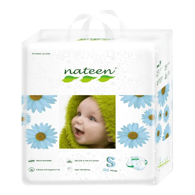 Scutece hipoalergenice Flex&Fit Premium, S, Nr.2, 4-6kg, 80 bucati, Nateen — preț și oferte