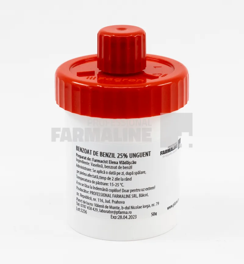 Benzoat de benzil 25% unguent 50 g Laborator Professional Farmaline — preț și oferte