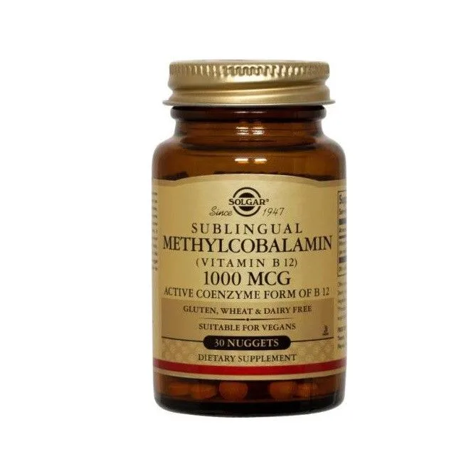 Vitamina B12 1000 mcg Metylcobalamina 30 tablete SOLGAR — preț și oferte
