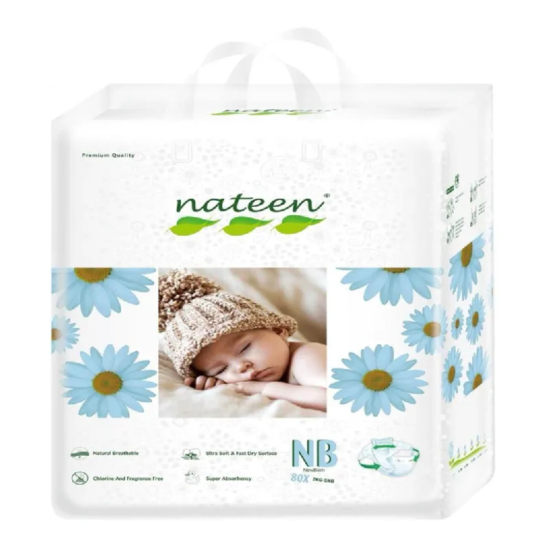 Scutece hipoalergenice Flex&Fit Premium, New Born, Nr 1, 3-5 kg, 80 bucati, Nateen — preț și oferte
