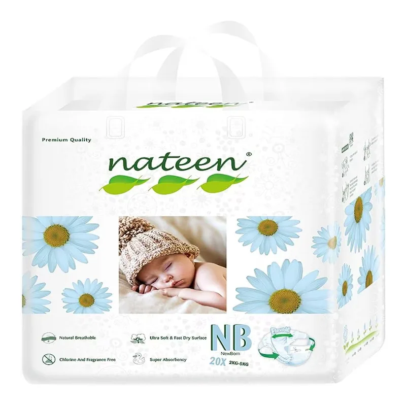 Scutece hipoalergenice Flex&Fit Premium, New Born, Nr 1, 3-5 kg, 20 bucati, Nateen — preț și oferte