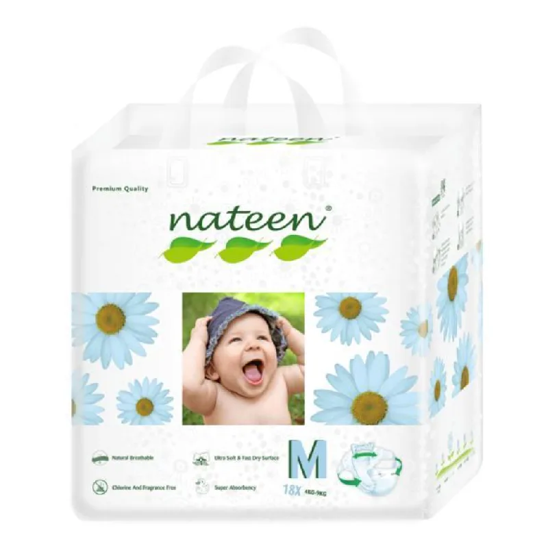 Scutece hipoalergenice Flex&Fit Premium, M, Nr.3, 6-10kg, 18 bucati, Nateen — preț și oferte