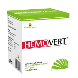 Hemovert 15 doze ( 15 plicuri + 15 comprimate)