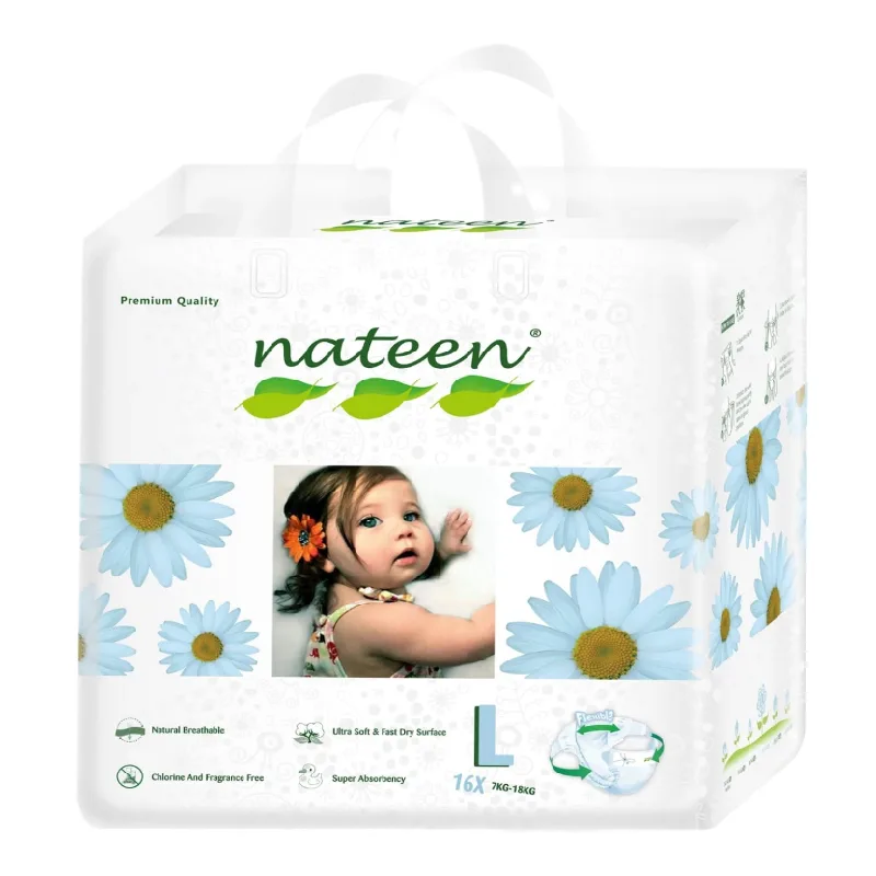Scutece hipoalergenice Flex&Fit Premium, L, Nr.4, 8-14kg, 16 bucati, Nateen — preț și oferte