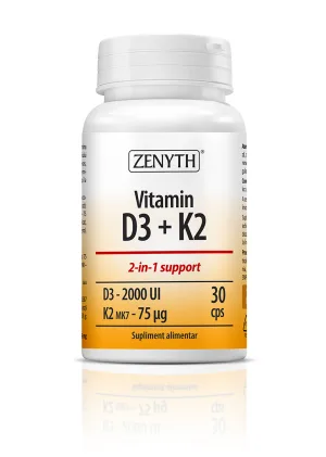 Vitamina D3 2000UI + K2  30capsule