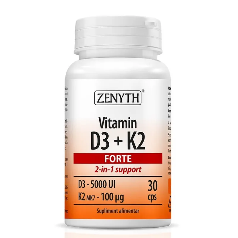 Vitamina D3 + K Forte 30 capsule Zenyth — preț și oferte