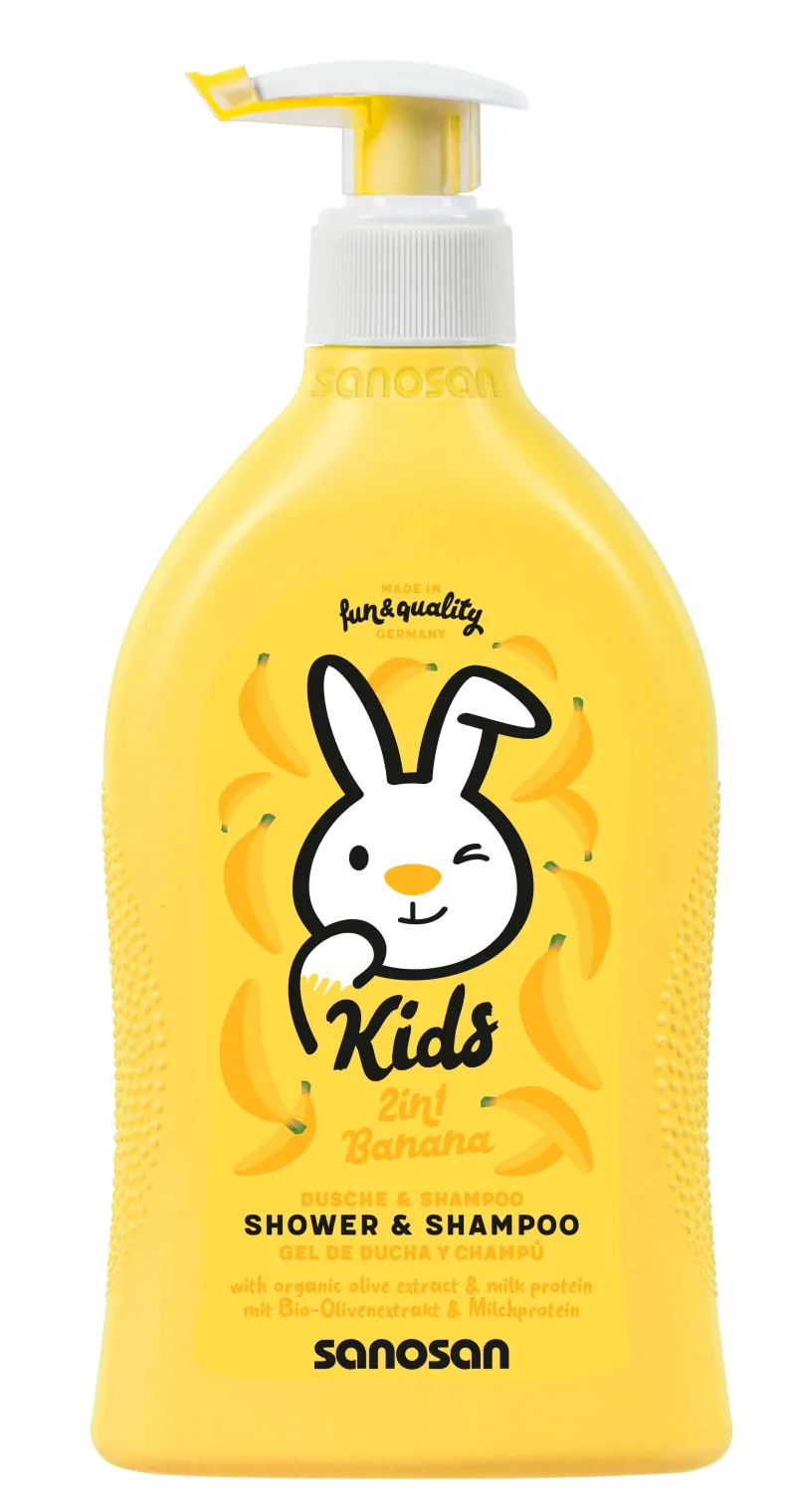 Sanosan Kids Gel Dus & Sampon cu aroma banane  400ml — preț și oferte
