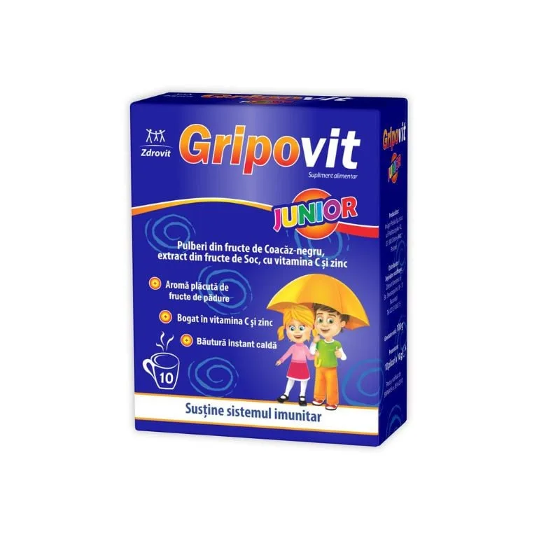 Gripovit Junior, 10 plicuri, Zdrovit — preț și oferte