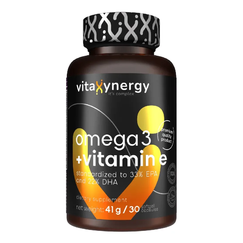 Omega 3 + Vitamin E Forte, 30 capsule moi, Vitaxynergy VITAXYENERGY — preț și oferte