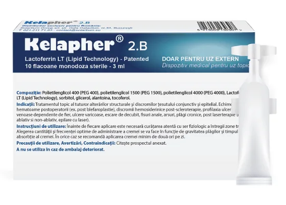 Kelapher 2.B Crema tratament cu Nano Lactoferina 3 ml 10 flacoane SOLARTIUM GROUP — preț și oferte