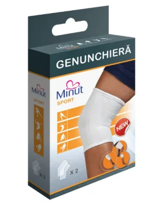 Minut Sport Genunchiera Alba ''S'' 2 bucati