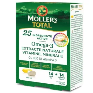 Moller's Total 14 capsule moi + 14 comprimate filmate