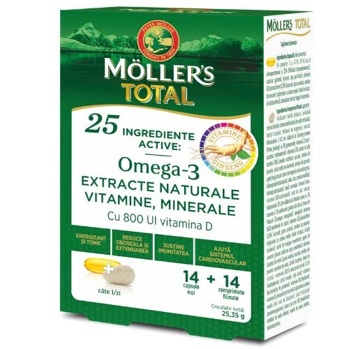 Moller's Total 14 capsule moi + 14 comprimate filmate — preț și oferte