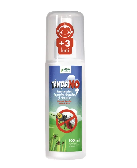 TantariNo Spray relepent impotriva tantarilor si capuselor 3+ luni 100 ml Adya GreenPharma — preț și oferte