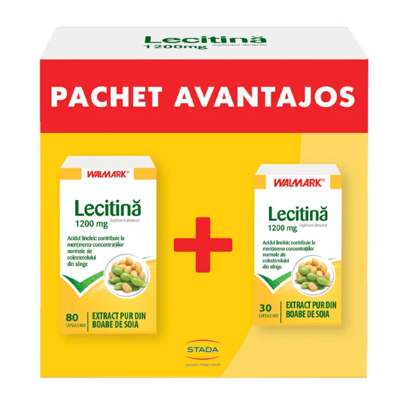 Pachet Lecitina 1200 mg, 80 + 30 capsule, Walmark — preț și oferte