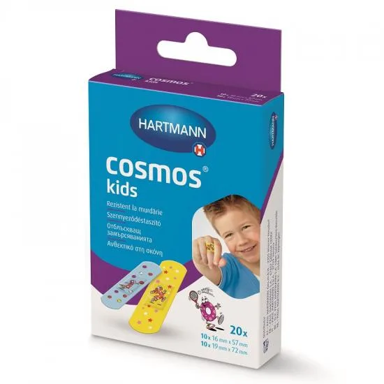 Hartmann Cosmos Kids plasturi 2 marimi rezistenti la murdarie 20 bucati — preț și oferte