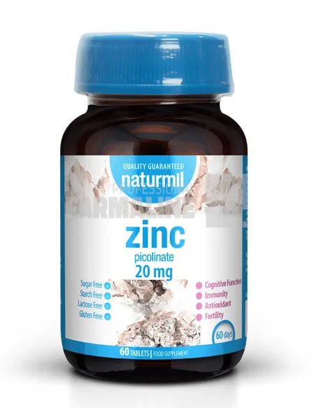 Zinc 20 mg 60 capsule Type Nature — preț și oferte