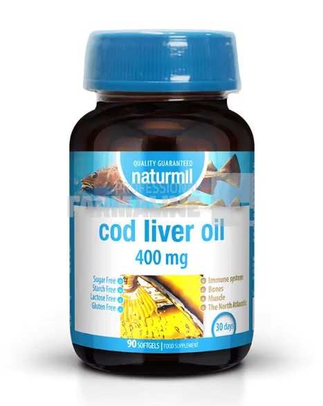 Cod Liver Oil 400 mg 90 capsule Type Nature — preț și oferte