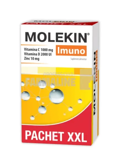 Molekin Imuno Vitamina C 1000mg + Vitamina D 2000UI + Zinc 10mg 90 comprimate ZDROVIT — preț și oferte