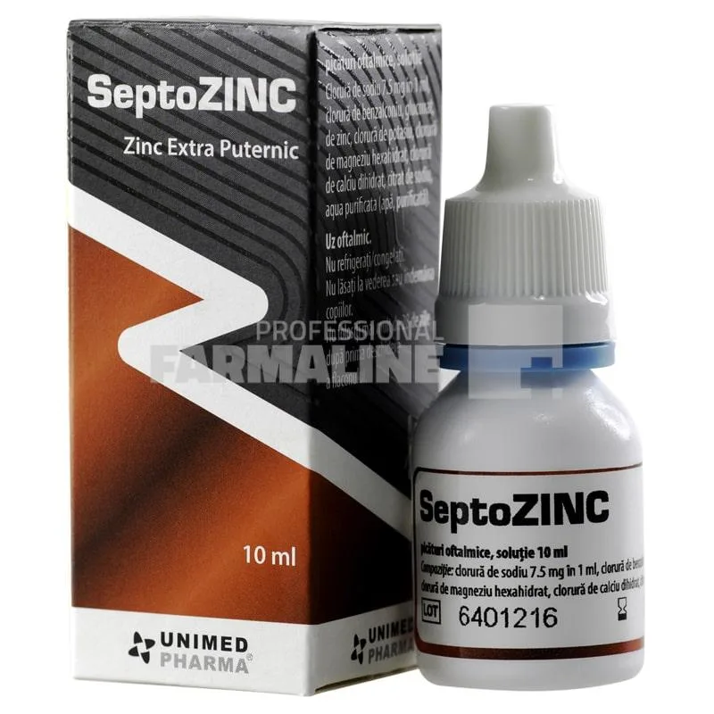SeptoZinc Extra Puternic solutie oftalmica 10 ml UNIMED PHARMA — preț și oferte