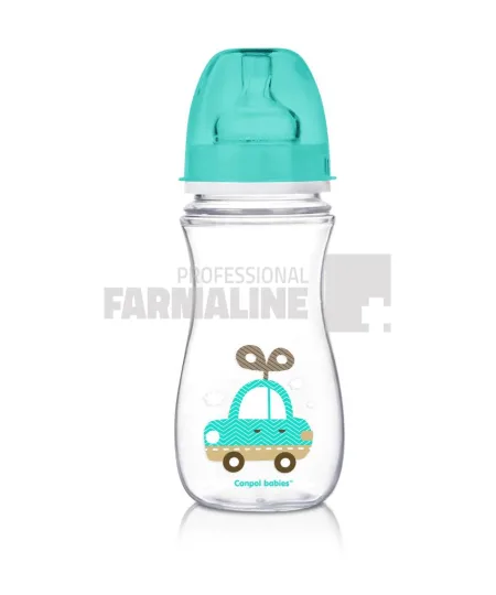 Canpol 35/222 Biberon Anticolici gat larg albastru 12+ luni 300 ml CANPOL BABIES — preț și oferte
