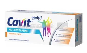 Cavit Adulti Multivitamine cu aroma de caise 20 tablete masticabile — preț și oferte