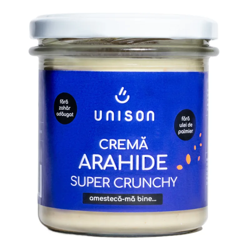 Crema arahide Crunchy, 300g, Unison — preț și oferte