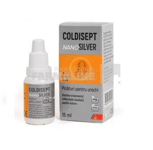 Coldisept NanoSilver picaturi pentru urechi 15 ml