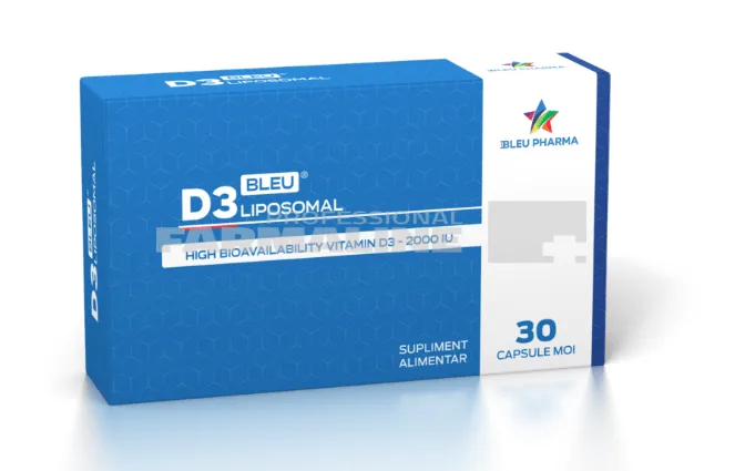D3 Bleu Liposomal 30 capsule moi Bleu Pharma — preț și oferte