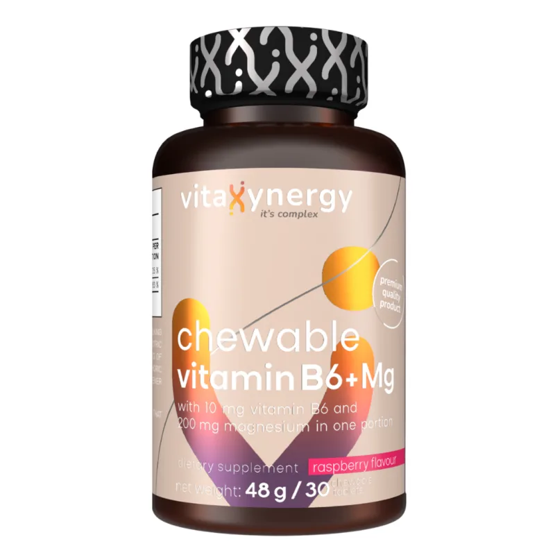 Vitamina B6 si Magneziu, 30 tablete masticabile, Vitaxynergy VITAXYENERGY — preț și oferte