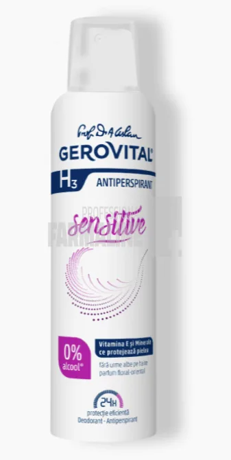 Gerovital H3 Sensitive Deodorant spray 150 ml — preț și oferte