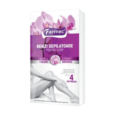 Farmec Benzi depilatoare pentru corp cu Extract de Orhidee 14 benzi — preț și oferte