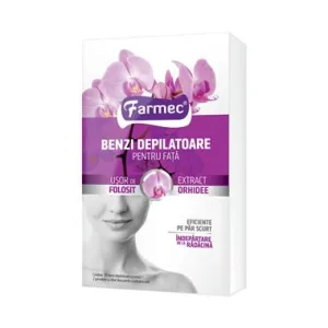 Farmec Benzi depilatoare pentru fata cu Extract de Orhidee 20 benzi