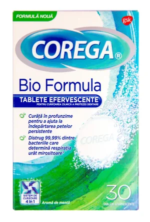 Corega Tabs Bio Formula Tablete curatare proteza 30 bucati