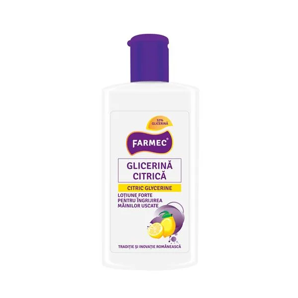 Farmec Glicerina citrica Lotiune forte pentru ingrijirea mainilor uscate 150 ml — preț și oferte