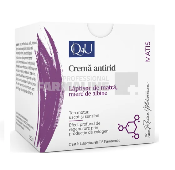 Tis Q4U Crema antirid cu Laptisor de Matca si Miere de albine 50 ml TIS FARMACEUTIC — preț și oferte
