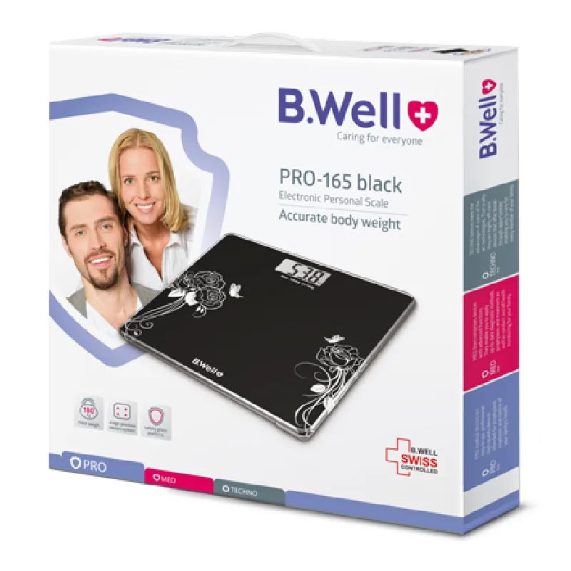 Cantar electronic, culoare negru, PRO-165, B.Well BWELL — preț și oferte